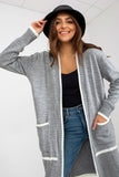 Unbuttoned Women's Long Sleeve Cardigan with Pockets