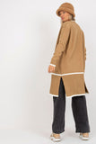 Unbuttoned Long Sleeve Women's Cardigan with Pockets