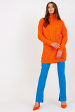 Extended Cut Turtleneck Women's Sweater with Long Sleeves