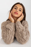 Extended Cut Wide Sleeve Women's Sweater in Acrylic Blend