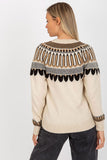 Decorative Long Sleeve Stand-Up Collar Women's Sweater