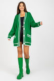 Long-Sleeved Cardigan with Button Closure and Slip Pockets