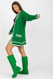 Long-Sleeved Cardigan with Button Closure and Slip Pockets