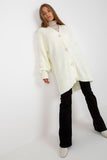 Extended Cut Button Cardigan with Long Sleeves