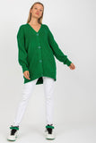 Extended Cut Button Closure Long Sleeve Cardigan