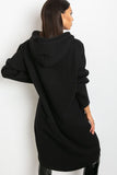 Extended Cut Zippered Women's Hoodie with Side Pockets
