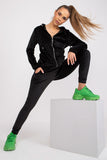 Cozy Velour Sweatshirt and Long Pants Set with Hood