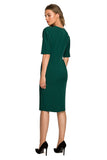 Elegant Batwing Sleeve Pencil Dress with Zipper Closure