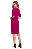 Elegant Batwing Sleeve Dress with Pencil Skirt Design