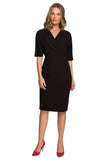 Elegant Envelope Top Dress with Batwing Sleeves