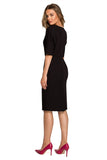 Elegant Envelope Top Dress with Batwing Sleeves