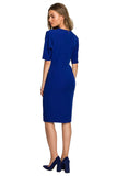 Elegant Batwing Sleeve Pencil Dress with Envelope Top