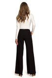 Feminine Cropped Pants with Low-Waist & Wide Legs