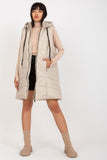 Quilted Down Vest with Detachable Hood and Zippered Pockets