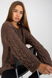 Extended Cut Women's Sweater with Wide Long Sleeves