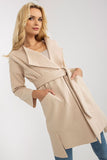 Chic Unlined Women's Long Sleeve Tie Belt Coat