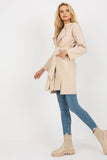 Chic Unlined Women's Long Sleeve Tie Belt Coat