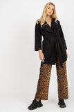 Unlined Women's Tie-Belt Coat with Patch Pockets