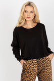 Elegant Long Sleeve Sweater with Slit and Decorative Binding