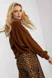 Long-Sleeve Boat Neck Sweater with Back Slit Detail