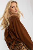 Long-Sleeve Boat Neck Sweater with Back Slit Detail
