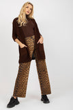 Unbuttoned 3/4 Sleeve Cardigan with Slip Pockets
