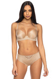 Lace-Insert Classic Women's Panties with Smooth Front