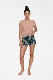 Floral Cotton Three-Piece Women's Pajama Set for Comfort
