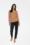 Stylish 3-Piece Cotton Pajama Set with Versatile Bottoms