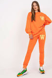 Cozy Sweatshirt & Long Pants Set with Decorative Patch
