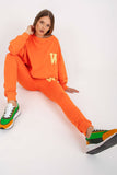 Cozy Sweatshirt & Long Pants Set with Decorative Patch