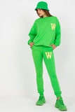 Cozy Sweatshirt Set with Patch and Elastic Pants