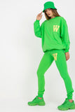 Cozy Sweatshirt Set with Patch and Elastic Pants