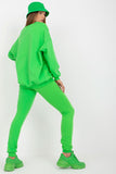 Cozy Sweatshirt Set with Patch and Elastic Pants