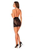 Spicy Black Lace Chemise with Choker Detail