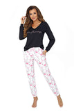 Joyful Flamingo Pajama Set in 100% Cotton for Cozy Nights