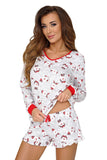 Cute Cuddly Pajamas with Teddy Bear Print and Frilly Shorts