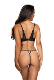 Lace Wing Open Thong for Evening Playfulness