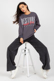 Decorative Print Long-Sleeved Cotton Sweatshirt
