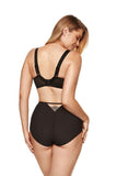 Elegant High Waisted Panties with Tulle and Embroidery