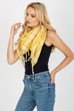 Elegant Checkered Scarf for Versatile Styling Options