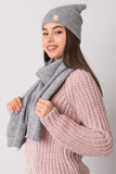 Polish-Made Women's Winter Hat and Scarf Set - Acrylic 100%