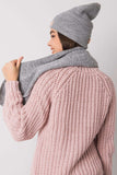 Polish-Made Women's Winter Hat and Scarf Set - Acrylic 100%