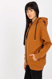 Zippered Women's Hoodie with Slip Pockets and Long Sleeves