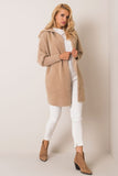 Chic Women's Autumn Coat with Hood and Press Studs