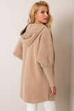 Chic Women's Autumn Coat with Hood and Press Studs