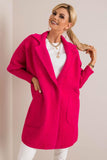 Stylish Women's Autumn Coat with Press Studs and Pockets