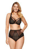 Feminine High Waisted Panties with Oriental Pleated Fabric