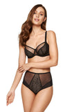 Feminine High Waisted Panties with Oriental Pleated Fabric