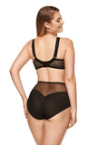 Feminine High Waisted Panties with Oriental Pleated Fabric